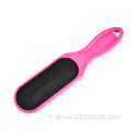 Portable plastic handle double foot flat file exfoliating skin foot rub multi-function pedicure spats tools